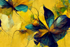 WildOrkid_colourful_flowers_vines_a_butteflies_on_a_yellow_back_dcc92067-e514-4ec2-af3a-697378ded9f1