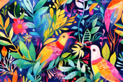 Gal_watercolor_a_colorful_jungle_fabric_with_birds_and_plants_i_3_9ed32dd3-89e9-46e6-9f77-09b7d8df69a3