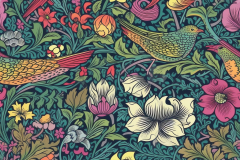 Koshari_Mahana_William_Morris_style_seamless_wallpaper_colorful_b68ffa83-e882-4c9c-8d41-5e2bc46b9752