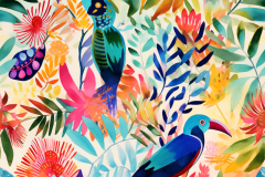 Neille_watercolor_a_colorful_jungle_fabric_with_birds_and_plant_4_5b9ba838-e5e8-4b10-93e8-a24c709479cf