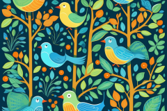 mjhelenk_A_cartoon_pattern_image_of_a_vibrant_forest_with_multi_933bb0a4-6227-4806-bcae-e4c03f413e57