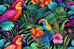 wsvoxel_reate_a_pattern_consisting_of_tropical_birds_6478ff7b-d94e-4016-b6eb-f4b231d690c1