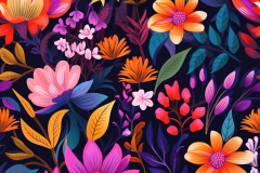 Napster_A_seamless_pattern_featuring_colorful_flowers_and_folia_160df931-800a-4605-97d0-7255c7f50779
