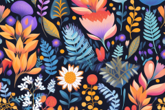 Napster_A_seamless_pattern_featuring_colorful_flowers_and_folia_63f781f3-628d-4545-815c-321dc93d3f3a
