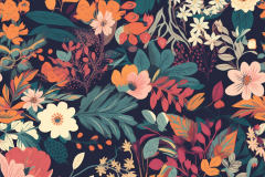 Napster_A_seamless_pattern_featuring_colorful_flowers_and_folia_a7eec7c0-787c-4671-b0b5-c87e4be1a873