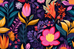 Napster_A_seamless_pattern_featuring_colorful_flowers_and_folia_ee2d807b-4a78-4ecb-b4d8-2db3bffa8f62