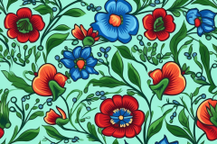 SnackyChunk_bohemian_folk_art_design_blue_and_green_poppy_flowe_ac7ae9ec-1081-4326-80bc-b01feb7687c2