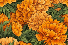 jazzyjeet_hand_painted_non_directional_marigold_intricate_flowe_533bd5db-ab6e-4c27-81a3-f77283cd8c3f