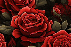 karo324_Red_roses_flowers_cartoony_73589bc9-1438-4716-a46d-8f0a7bac9ede