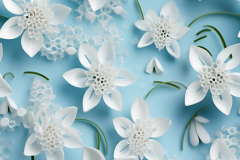olivachloe_A_single_intricate_snowdrop_flower_against_a_snowy_b_52ce9942-4825-4f9f-9153-eeadd9b51dfd