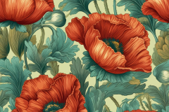 Polaris22_vintage_botanical_painting_of_red_poppies_and_emerald_2754e8fd-10ee-40ea-8cad-5cc7a8bc14aa