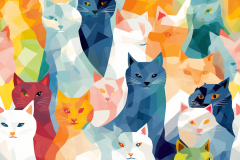 iusuallydie_pressed_cat_pattern_flattened_vibrant_many_variant__bf64136c-1fe9-4e87-b348-f27fdaa6738e