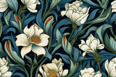 ronin979_Bluebell_pattern_in_the_style_of_William_Morris_0aedd4ee-2f38-459e-9497-15c22612193e